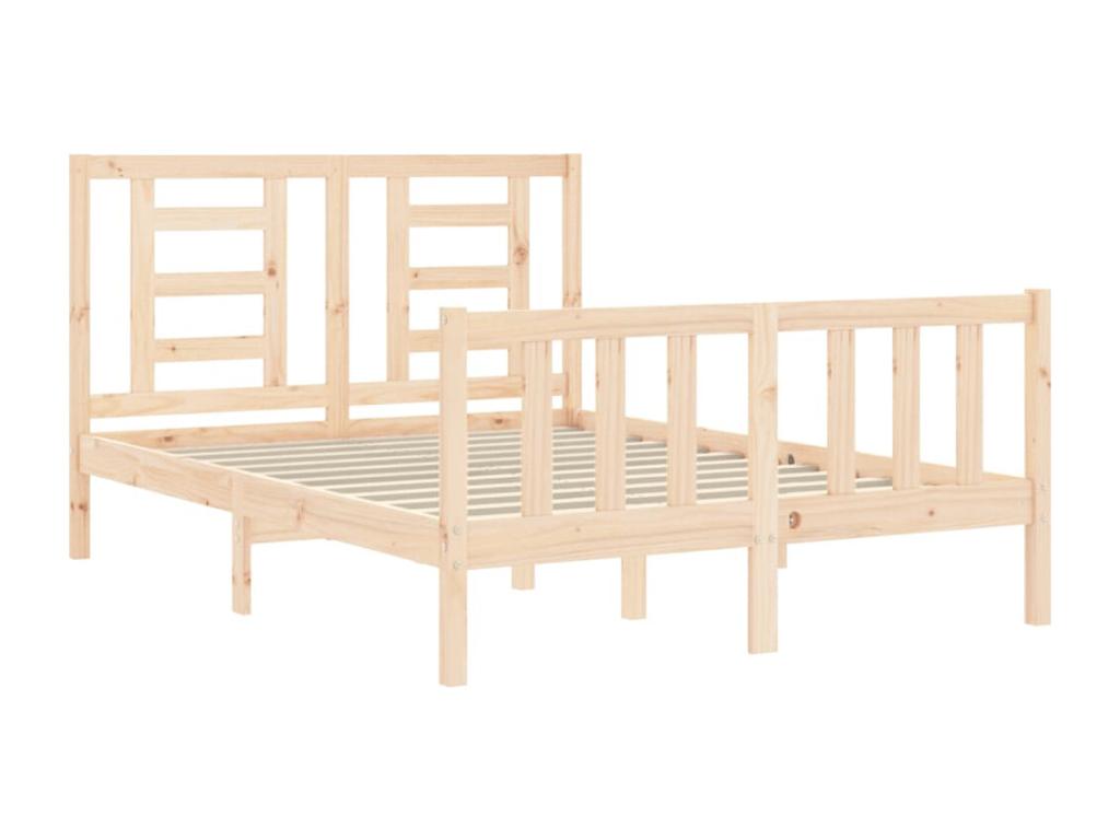 Bed frame with headboard 120x200 solid wood 64462LQQD