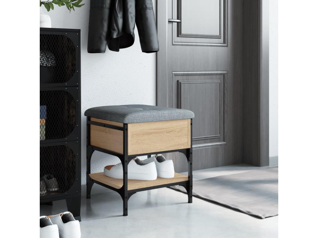 Nidchicshop Oak Shoe Bench 42x42x45 Engineered Wood 63613FOQC