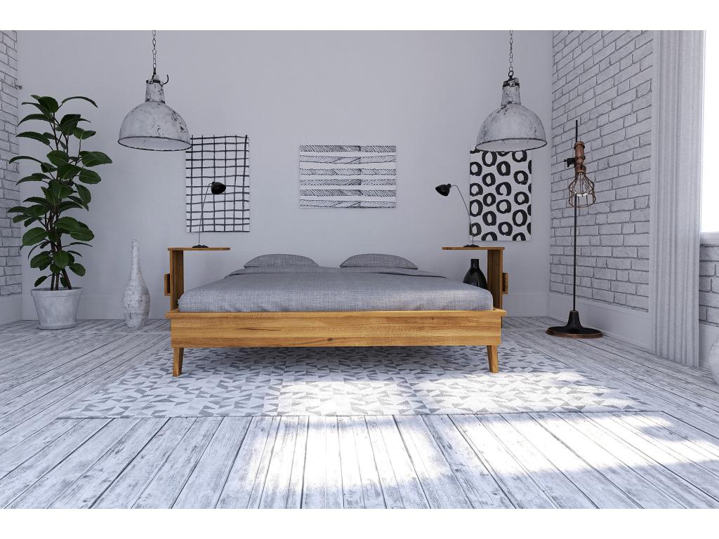 Nidchicshop - Bed frame without headboard 100x200 in natural oiled wild oak 07880ZYMS