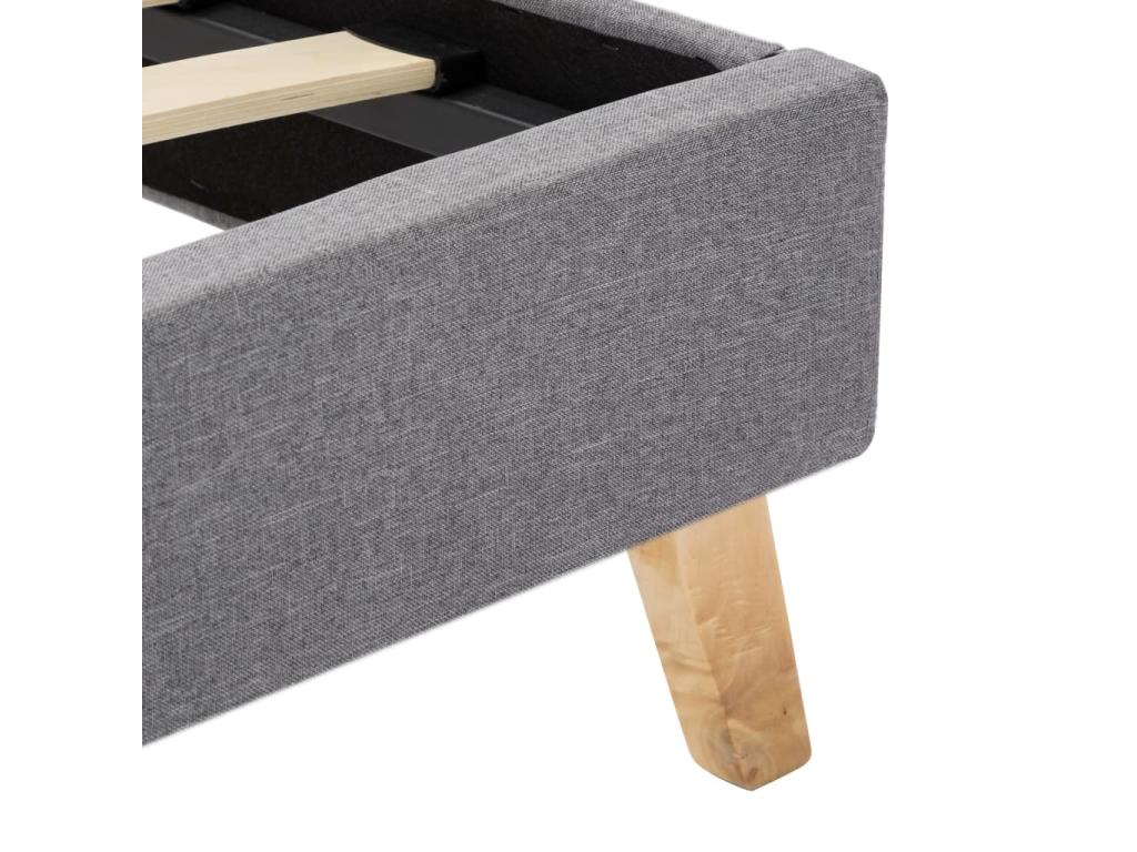 Light Grey Fabric Bed Frame 140x200 cm 60305ULXC