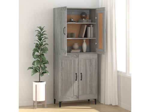 Nidchicshop grey sideboard 69.5x34x90 cm engineered wood 15456TIMI