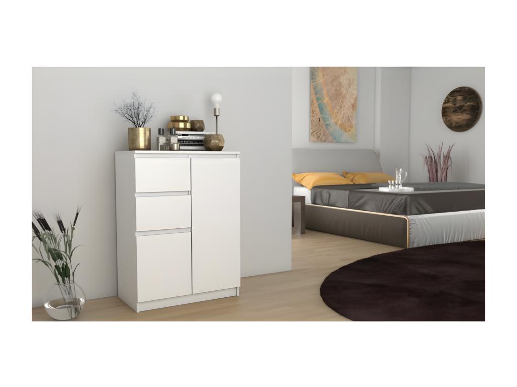 PARME - Modern chest of drawers for living room/bedroom/office 97x70x40 - 2 doors 2 drawers - Contemporary sideboard - Dressing room 64547NFRN