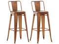 Set of 2 copper metal stools 44x43x96 cm 10 0001008 67633HWOK