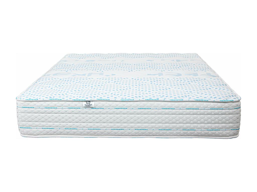 Bohometop 140x200 cm Mattress Set with 24 cm Beige Slatted Base, 2 Pillows, and Duvet 23962NWGK