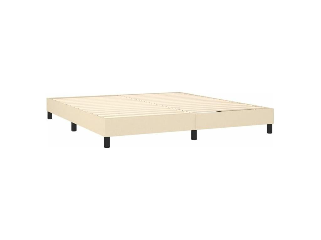 Calmetop bed base with LED mattress, Cream 160x200 Fabric 48952UJBA